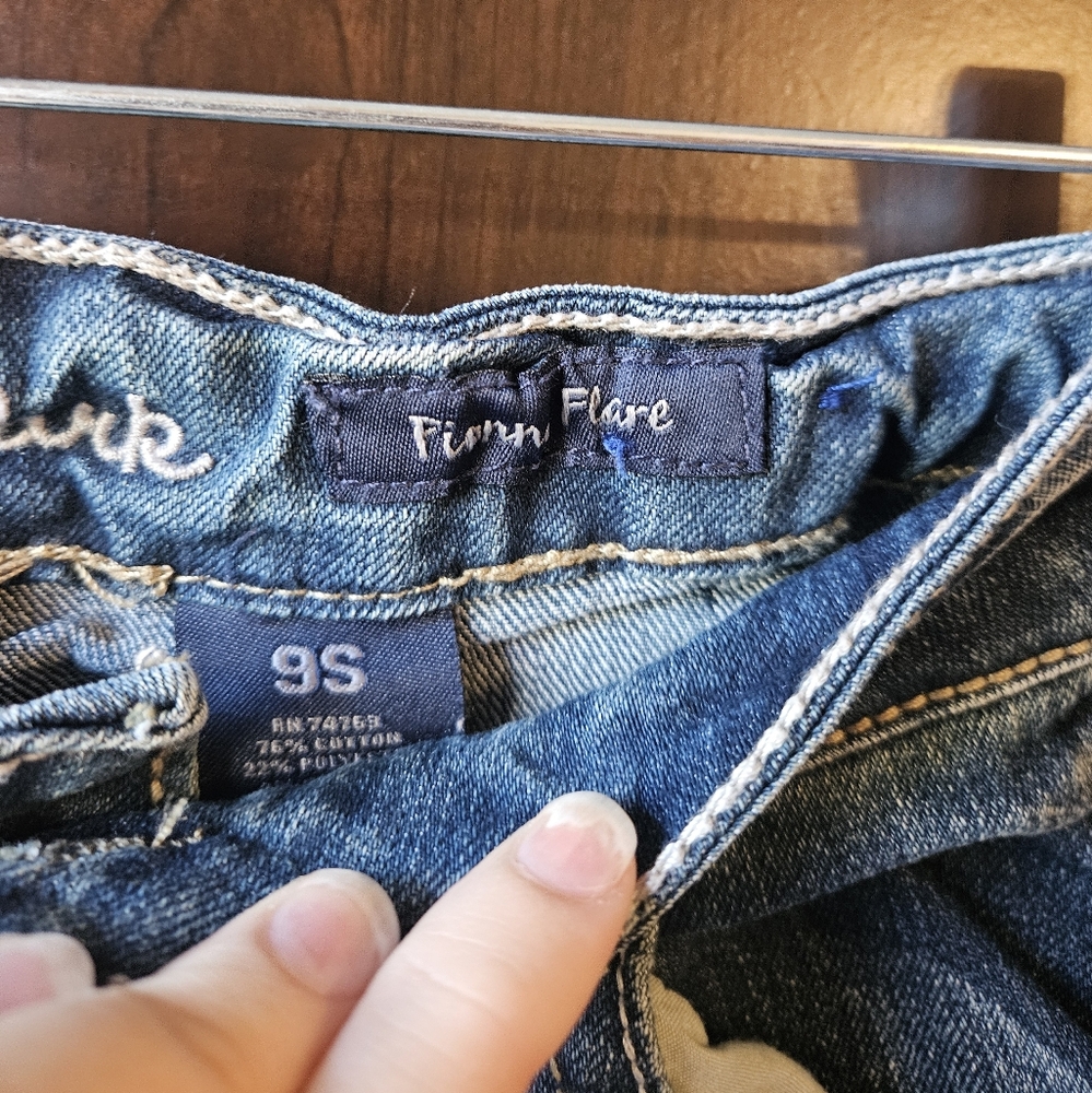 Y2K Wishful Park Flare Jeans in Blue - Picture 3 of 5